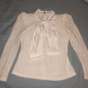 White Lace Dress Shirt